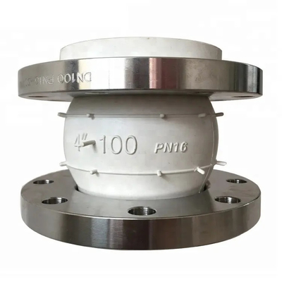 DN100 DIN PN16 SS304 フードグレード フレンズ接続 シングルボールゴム拡張関節