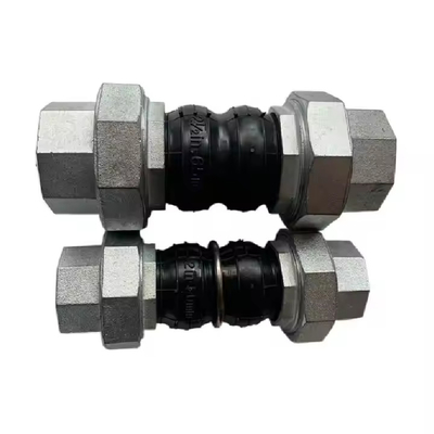 DN65 Malleable Iron Union threaded Rubber joint with ss304 Booster Ring